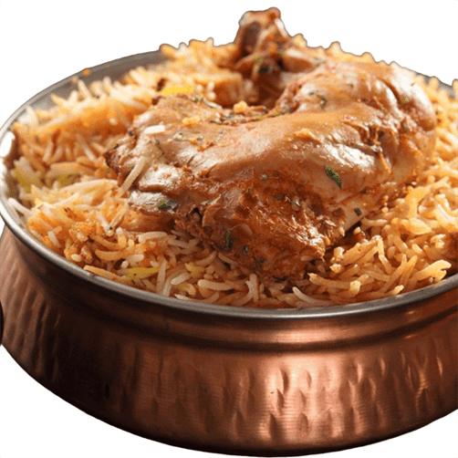 Chicken Dum Biryani - Indian Halal Restaurant Hyderabad Biryani House San Ramon